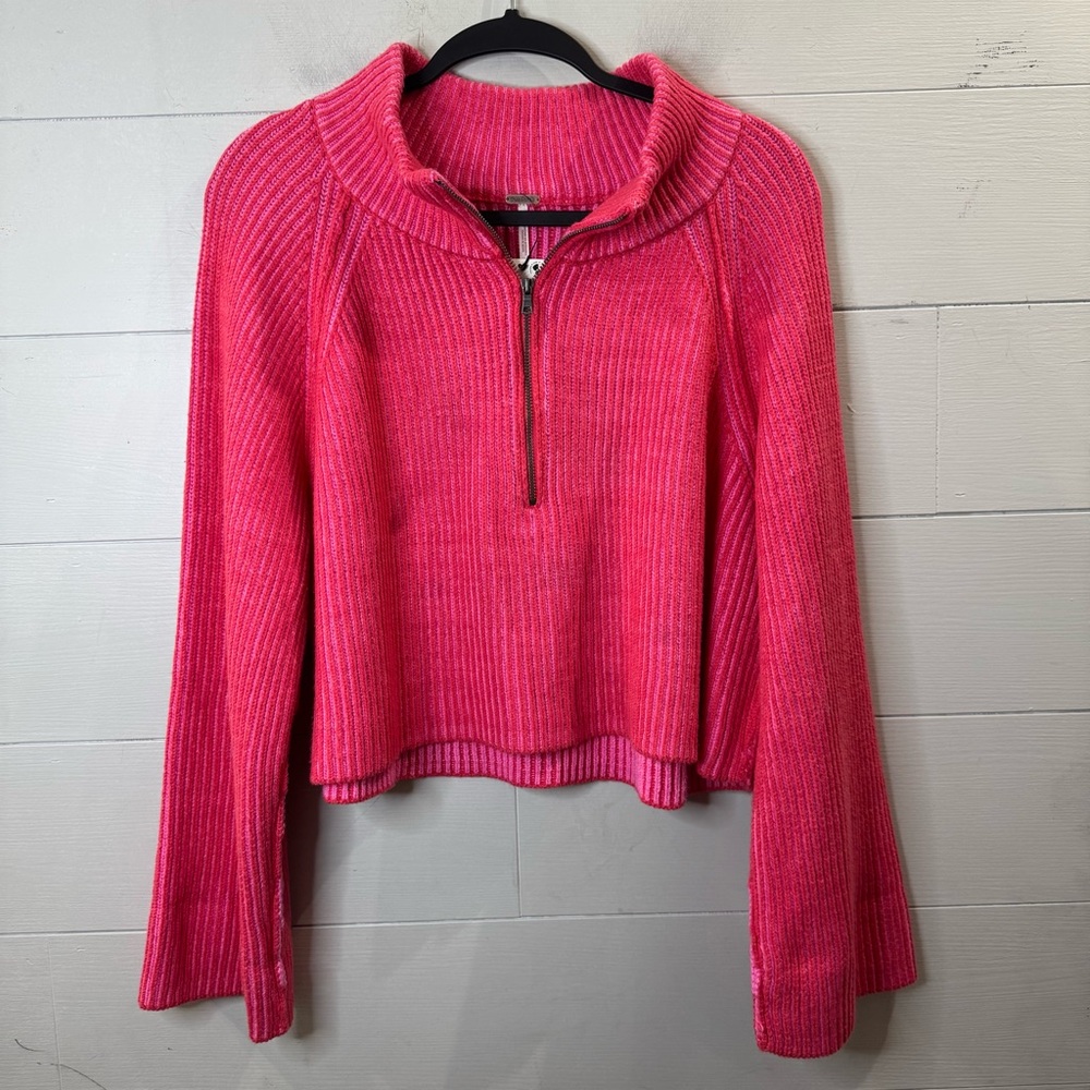 Free People NWT Greta Halt Zip Pullover - Blossom Glow Combo Size XS